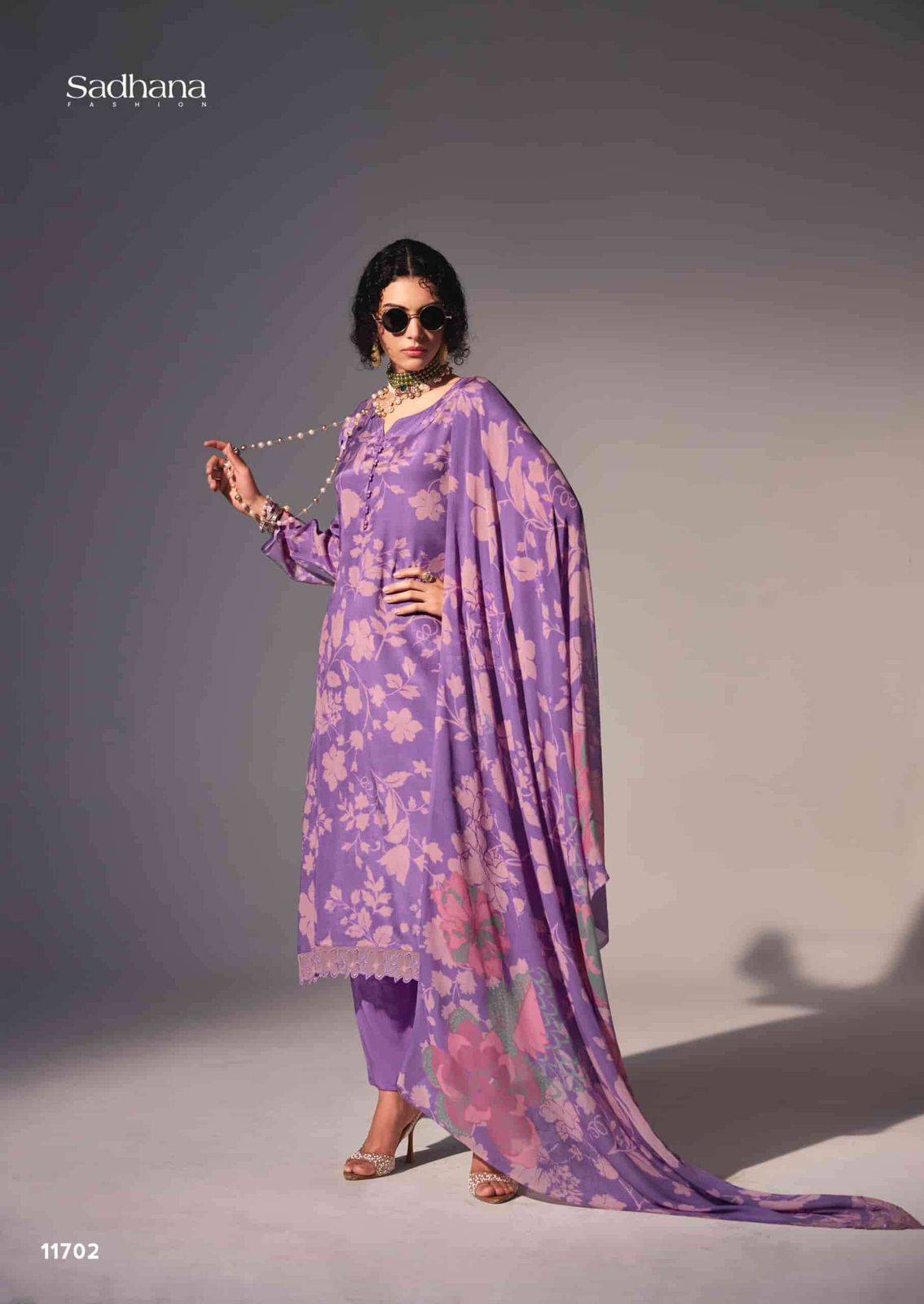 NIMRI By SADHANA FASHION 11701 To 17706 Series Stylish Beautiful Colourful BEMBERG SILK Dresses At Wholesale Price